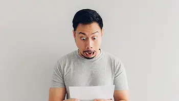 homeowner looking shocked at a verty highwater bill due to a leaking hot tub in san diego california homeowner looking shocked at a verty highwater bill due to a leaking hot tub in san diego california